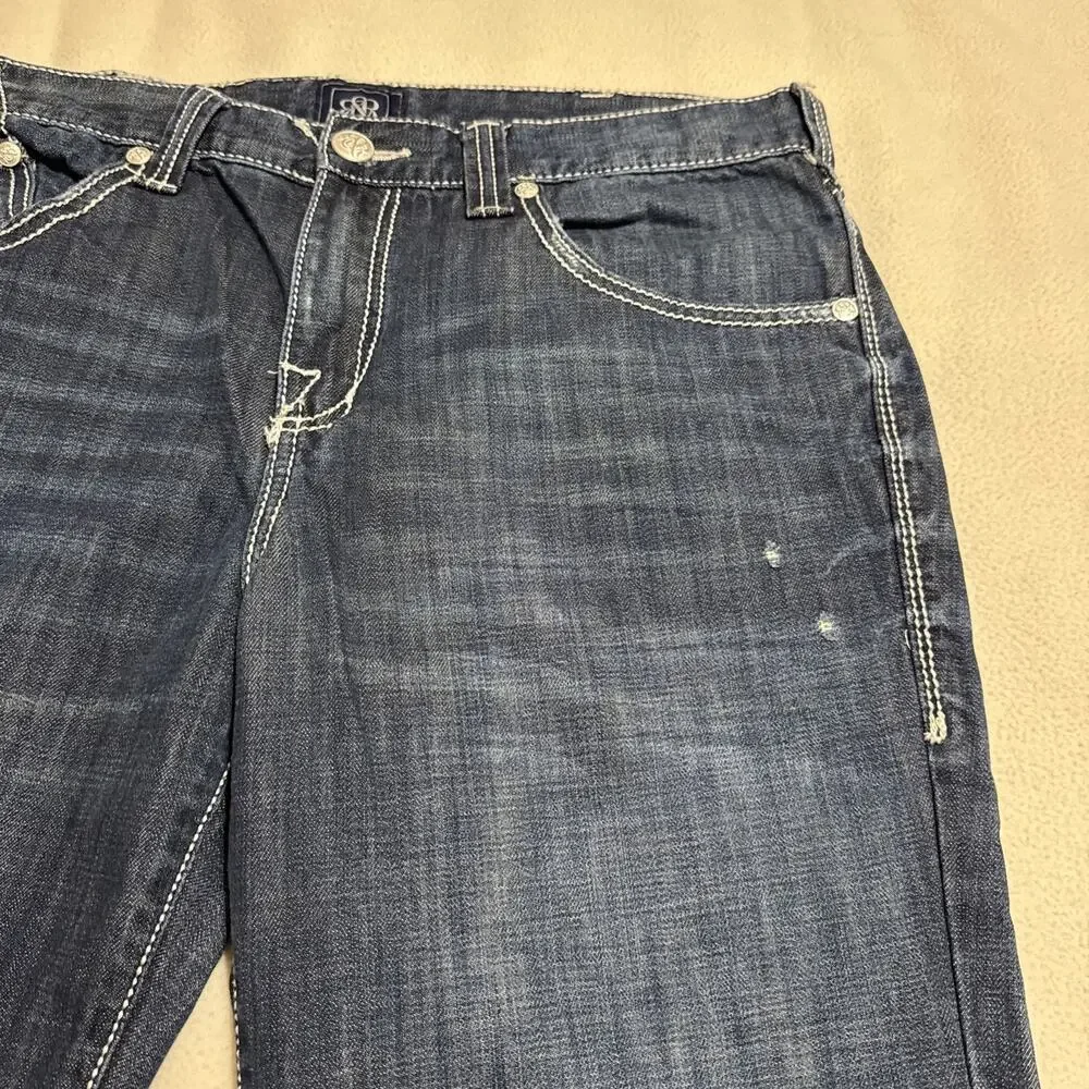 Rock and Republic Jeans Men's Size 36x34 Straight Leg Dark Wash Rebellion R5101
